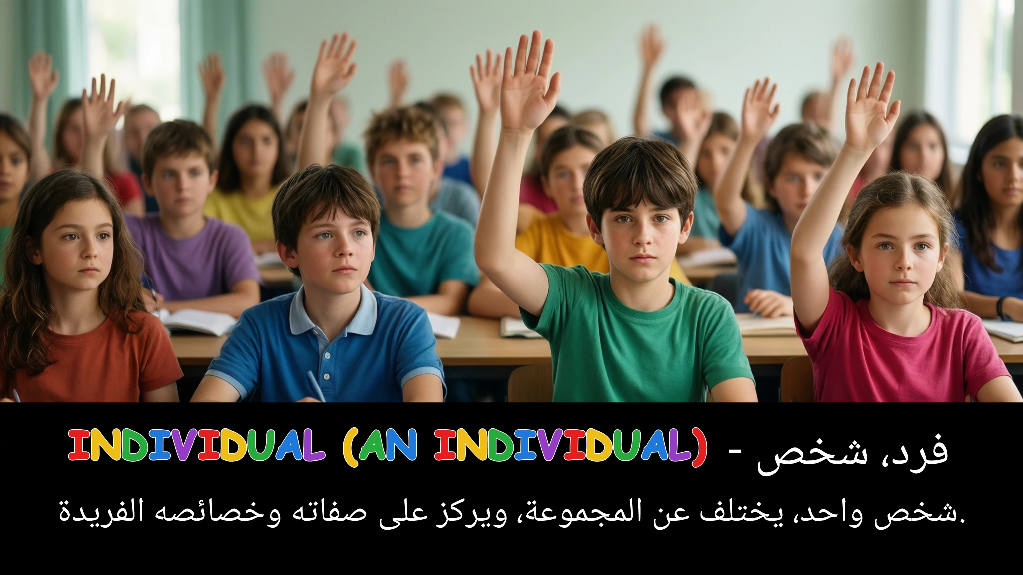 Arabic Illustration for individual (an individual)